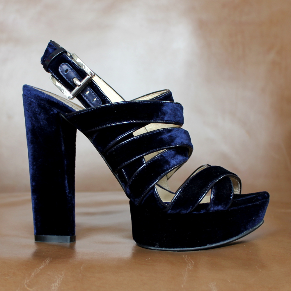 michael kors blue heels
