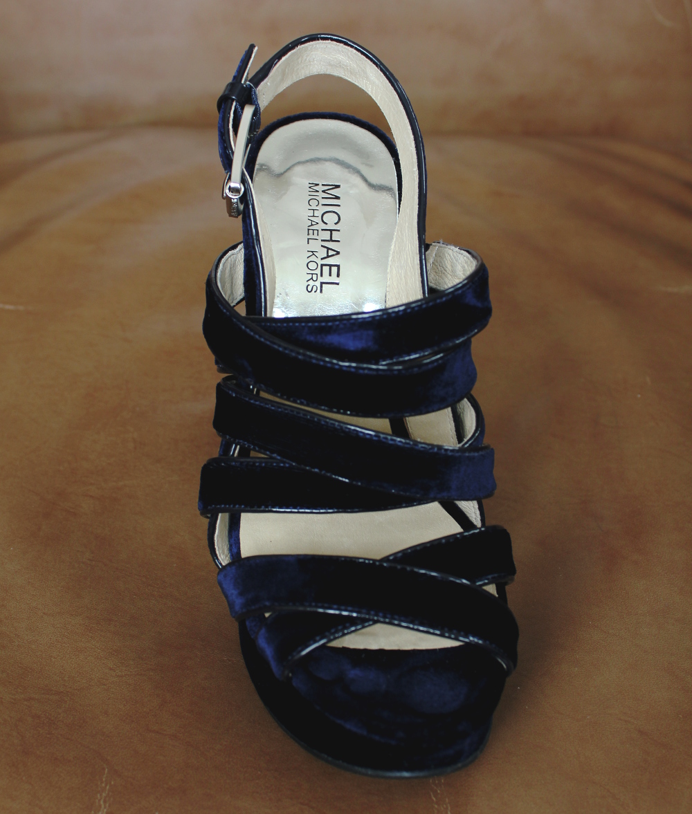 michael kors blue heels